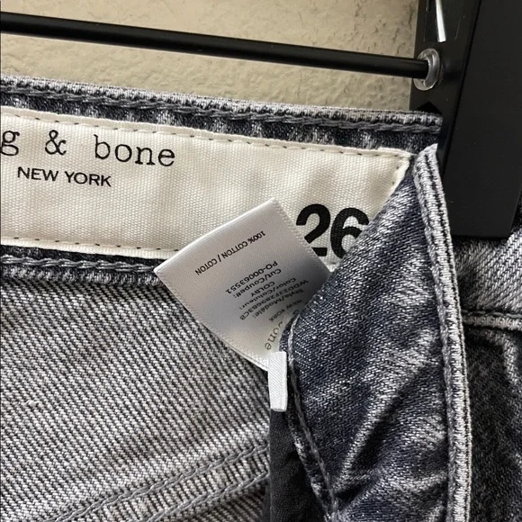 NWT Rag And Bone Nina High Rise Ankle Slim Straight Cigarette Jeans in Colby